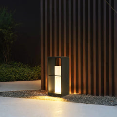 Baliza exterior jardín solar LED IP65 negra de diseño moderno