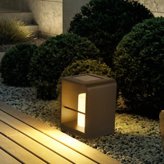 Baliza exterior jardín solar LED IP65 negra de diseño moderno