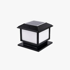 Lámpara solar LED sobremuro exterior vintage IP65 para pilar