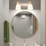 Aplique de pared nórdico LED orientable de vidrio blanco para dormitorio