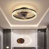 Ventilador de techo moderno y elegante con luz LED regulable para dormitorio Ø50 cm