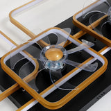 Ventilador de techo de diseño con luz LED, mando a distancia y estilo moderno para salón