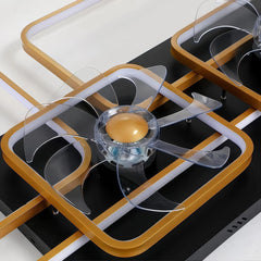 Ventilador de techo de diseño con luz LED, mando a distancia y estilo moderno para salón