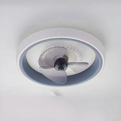 Ventilador de techo silencioso LED regulable Macaron Ø50 cm para dormitorio
