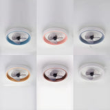 Ventilador de techo silencioso LED regulable Macaron Ø50 cm para dormitorio