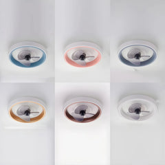 Ventilador de techo silencioso LED regulable Macaron Ø50 cm para dormitorio