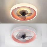 Ventilador de techo silencioso LED regulable Macaron Ø50 cm para dormitorio