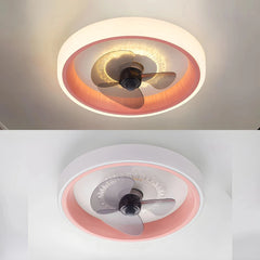 Ventilador de techo silencioso LED regulable Macaron Ø50 cm para dormitorio
