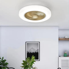 Ventilador de techo silencioso sin aspas con luz LED regulable para dormitorio