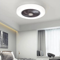 Ventilador de techo silencioso sin aspas con luz LED regulable para dormitorio