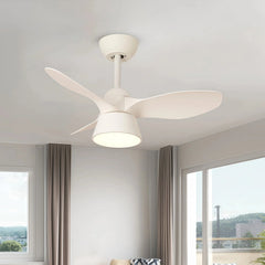 Ventilador de techo con luz moderno LED regulable con mando a distancia para dormitorio