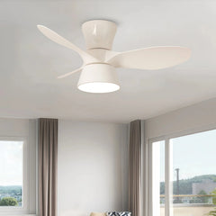 Ventilador de techo con luz moderno LED regulable con mando a distancia para dormitorio
