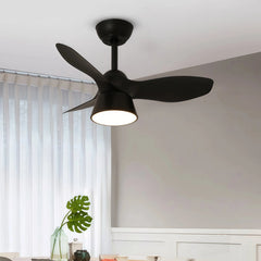 Ventilador de techo con luz moderno LED regulable con mando a distancia para dormitorio