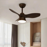 Ventilador de techo con luz moderno LED regulable con mando a distancia para dormitorio