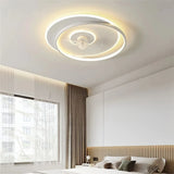 Ventilador de techo moderno silencioso con luz LED regulable para dormitorio