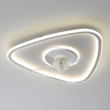 Ventilador de techo moderno silencioso con luz LED regulable para dormitorio