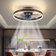 Ventilador de techo moderno con luz LED regulable y silencioso Ø49 cm