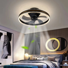 Ventilador de techo moderno con luz LED regulable y silencioso Ø49 cm