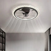 Ventilador de techo con luz silencioso LED regulable para dormitorio moderno Ø50/60 cm