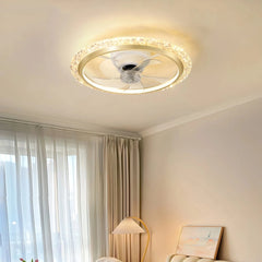 Ventilador de techo con luz silencioso LED regulable para dormitorio moderno Ø50/60 cm