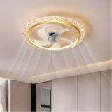 Ventilador de techo con luz silencioso LED regulable para dormitorio moderno Ø50/60 cm