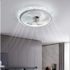 Ventilador de techo con luz silencioso LED regulable para dormitorio moderno Ø50/60 cm