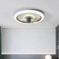 Ventilador de techo moderno silencioso con luz LED y mando Morandi Ø50 cm