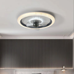 Ventilador de techo moderno silencioso con luz LED y mando Morandi Ø50 cm