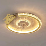 Ventilador de techo infantil con luz LED y motor DC silencioso dorado