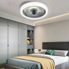 Ventilador de techo silencioso con luz LED regulable Macaron Ø50 cm para dormitorio