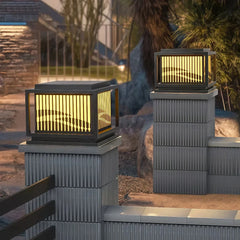 Sobremuro exterior solar LED IP65 de metal estilo chino para pilar