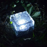Lámpara decorativa exterior solar LED IP65 de suelo con efecto hielo