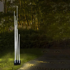 Lámpara decorativa exterior LED IP65 moderna de fibra óptica efecto junco para jardín