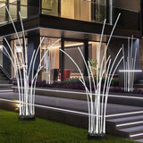 Lámpara decorativa exterior LED IP65 moderna de fibra óptica efecto junco para jardín