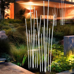 Lámpara decorativa exterior LED IP65 moderna de fibra óptica efecto junco para jardín