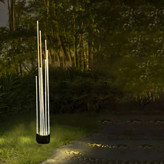 Lámpara decorativa exterior LED IP65 moderna de fibra óptica efecto junco para jardín