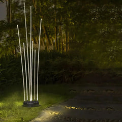Lámpara decorativa exterior LED IP65 moderna de fibra óptica efecto junco para jardín