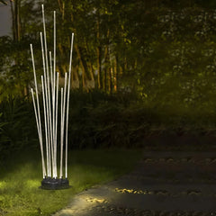Lámpara decorativa exterior LED IP65 moderna de fibra óptica efecto junco para jardín
