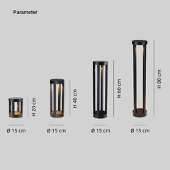 Baliza solar exterior LED IP65 de metal con diseño moderno