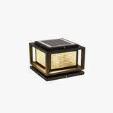 Baliza sobremuro exterior LED IP65 de vidrio y metal negra para jardín