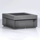 Lámpara solar sobremuro LED IP65 de metal con diseño rectangular para pilar