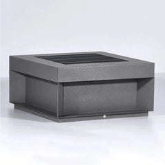 Lámpara solar sobremuro LED IP65 de metal con diseño rectangular para pilar