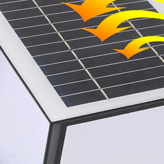 Lámpara sobremuro solar LED IP65 rectangular moderna negra para pilar