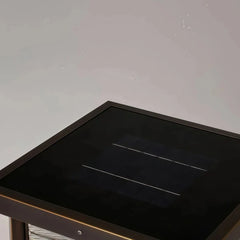 Sobremuro solar LED IP65 vintage de metal y vidrio para pilar