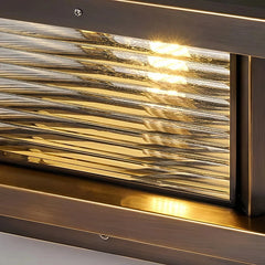 Sobremuro solar LED IP65 vintage de metal y vidrio para pilar