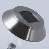 Lámpara de estaca para jardín solar LED IP65 plateada
