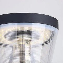 Baliza exterior solar para jardín LED IP65 de metal negra moderna