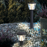 Baliza exterior solar para jardín LED IP65 de metal negra moderna