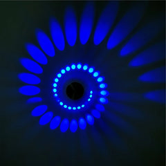 Aplique de pared decorativo moderno LED efecto espiral para salón