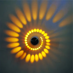Aplique de pared decorativo moderno LED efecto espiral para salón